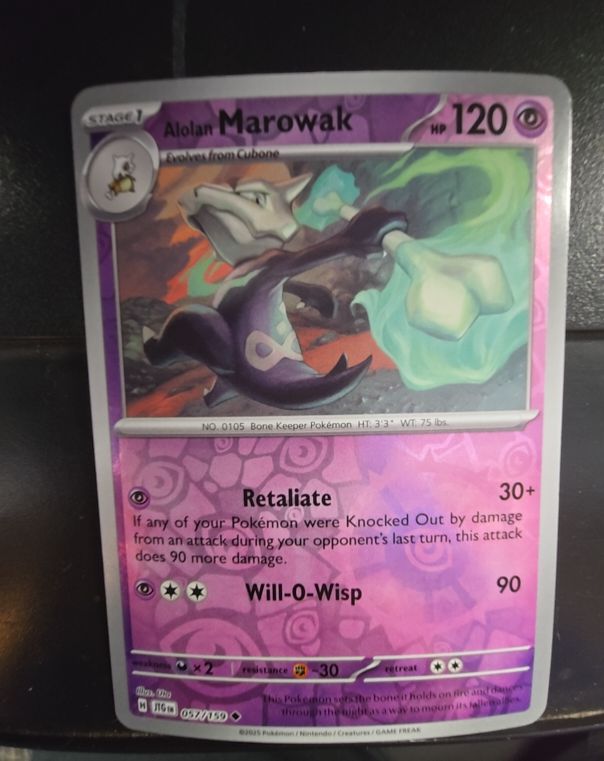 2025 Pokémon Journey Together #057 Alolan Marowak — front