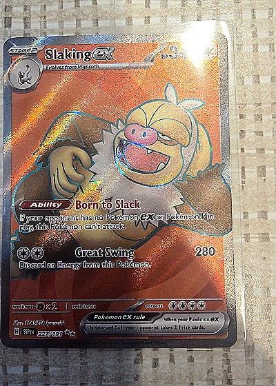 2022 Pokémon SV08 Surging Sparks #227 Slaking EX — front