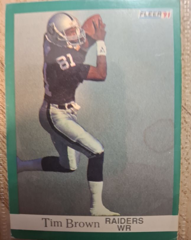 1991 Fleer #104 Tim Brown — front