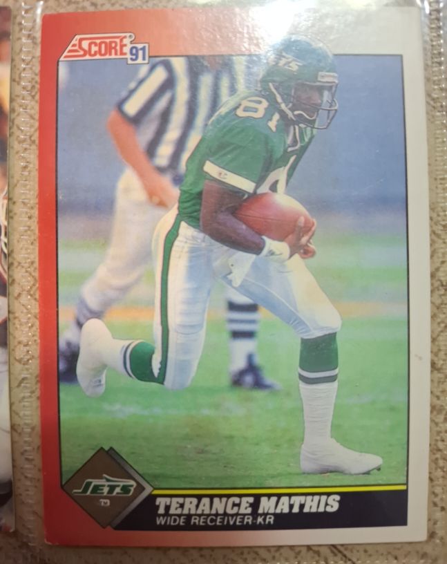 1991 Score #114 Terance Mathis New York Jets — front