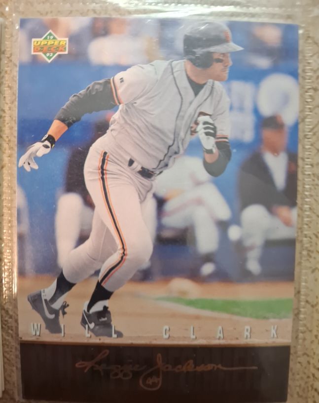1993 Upper Deck #R6 Will Clark Reggie Jackson's Clutch Performers — front