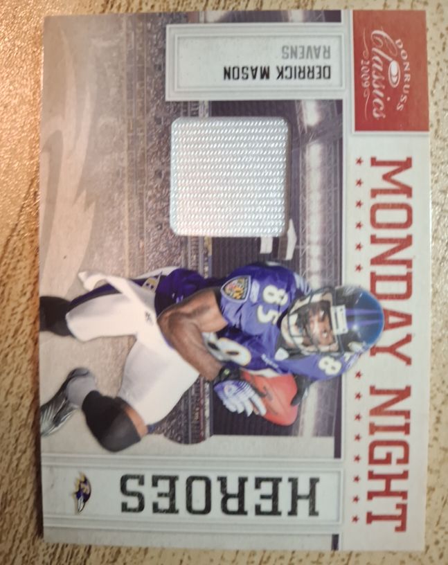 2009 Donruss Classics #13 Derrick Mason Monday Night Heroes — front