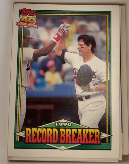 1991 Topps #3 Carlton Fisk Record Breaker — front