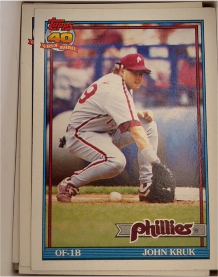 1991 Topps #689 John Kruk Philadelphia Phillies — front