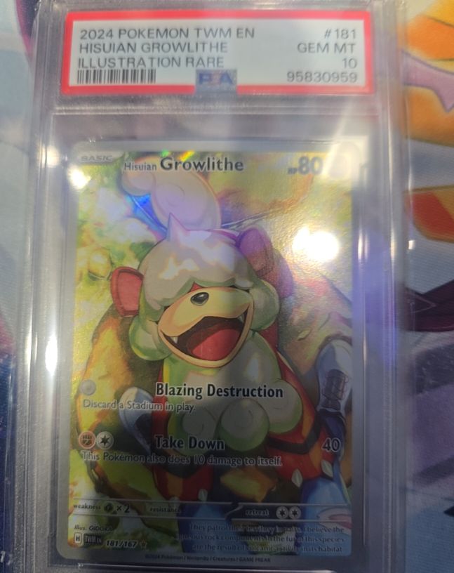 2024 Pokemon TWM EN #181 Hisuian Growlithe Illustration Rare — front