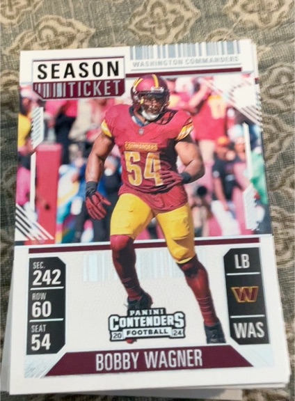 2024 Panini Contenders #100 Bobby Wagner Season Ticket — front