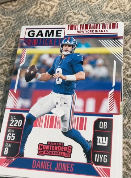 2024 Panini Contenders Game Ticket Red #73 Daniel Jones — front