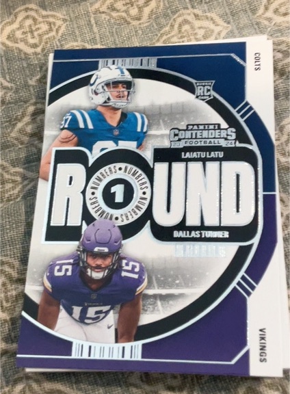 2024 Panini Contenders Round Numbers #5 Laiatu Latu / Dallas Turner — front