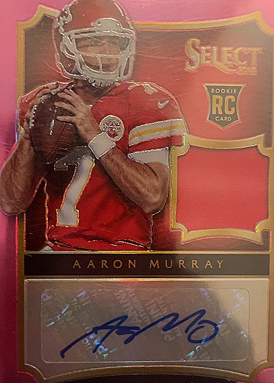 2014 Panini Select #223 Aaron Murray Rookie Patch Auto — front