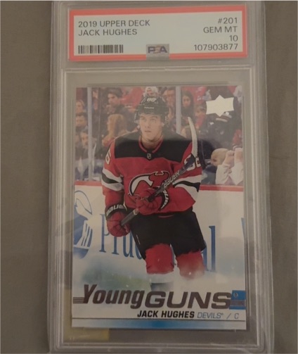 2019 Upper Deck #201 Jack Hughes Young Guns — front
