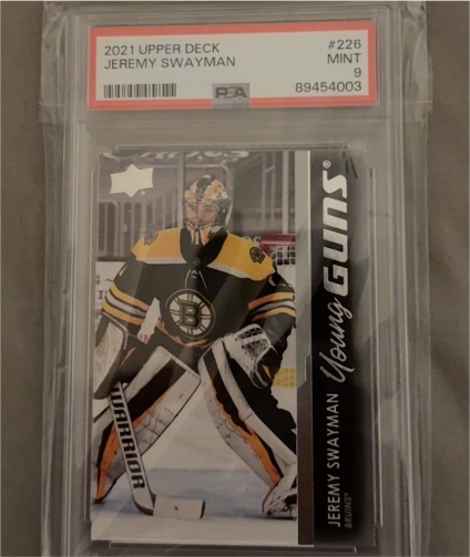 2021 Upper Deck #226 Jeremy Swayman Young Guns — front