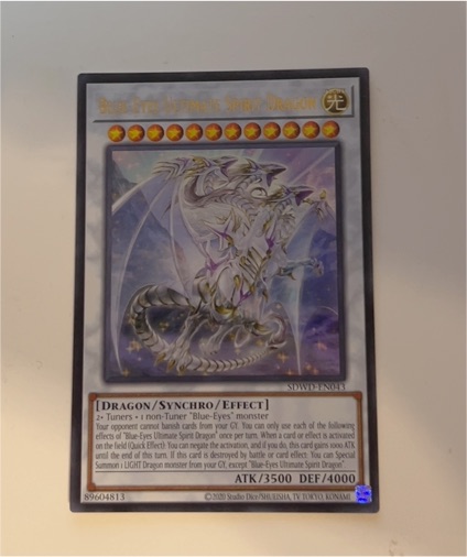 Yu-Gi-Oh Blue-Eyes Ultimate Spirit Dragon Secret Rare 1st Edition SDWD-EN043 — front