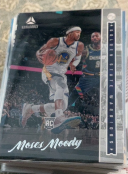 2021-22 Panini Chronicles Luminance #261 Moses Moody Rookie Golden State Warriors — front