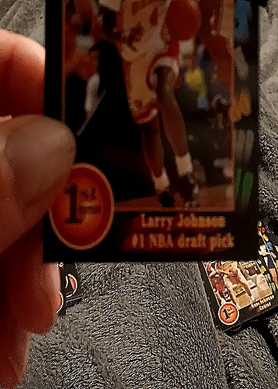 1991 Wild Card #1 Larry Johnson — front