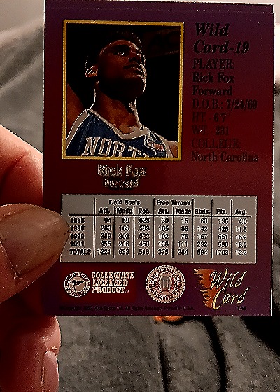1991 Wild Card #10 Jay Vincent — back