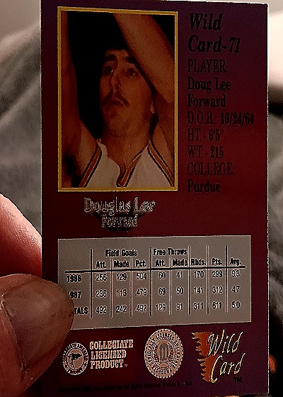 1991 Wild Card 1st Edition Douglas Lee Forward — back