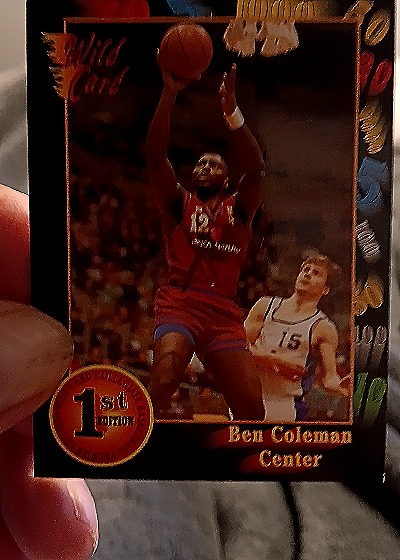 1992 Wild Card #101 Ben Coleman — front