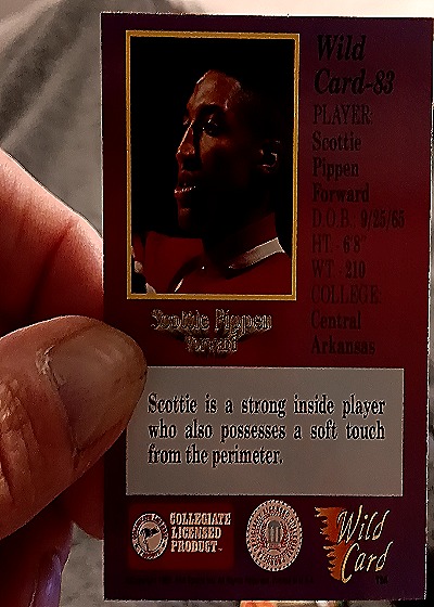 1992 Wild Card Collegiate #83 Scottie Pippen — back