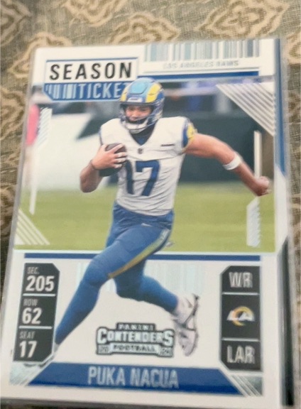 2024 Panini Contenders #59 Puka Nacua Season Ticket — front