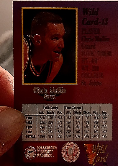 1991-92 Wild Card #13 Clark Kellogg — back
