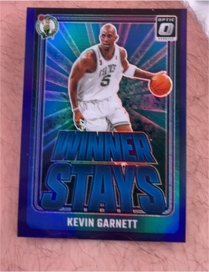 2024-25 Panini Donruss Optic #17 Kevin Garnett Winner Stays Purple Prizm — front