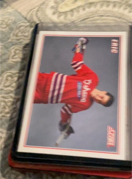1990-91 Score #B5 Eric Lindros Oshawa Generals Insert HOF Legend — front