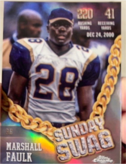 2024 Topps Chrome #SS-20 Marshall Faulk Sunday Swag — front