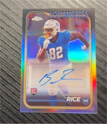 2024 Topps Chrome Rookie Autographs #RA-BRI Brenden Rice — front