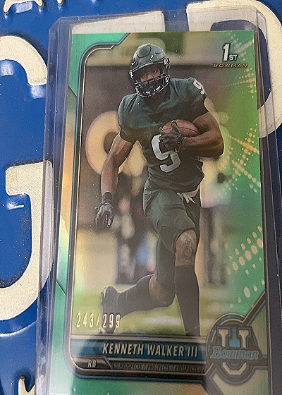 2022 Bowman University Chrome #243 Kenneth Walker III — front