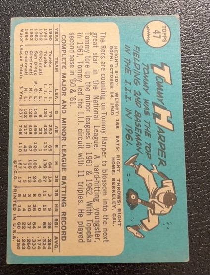 1965 Topps #41 Tommy Harper — front