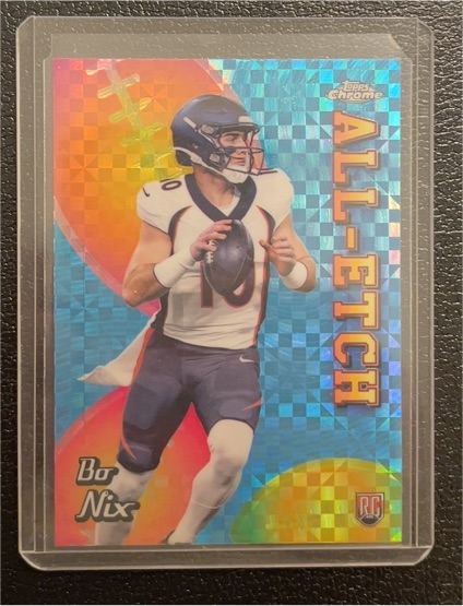 2024 Topps Chrome #CAE-BN Bo Nix All-Etch X-Fractor Rookie — front