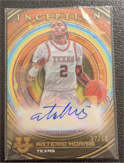 2022-23 Bowman Inception University #BIA-AMS Arterio Morris — front