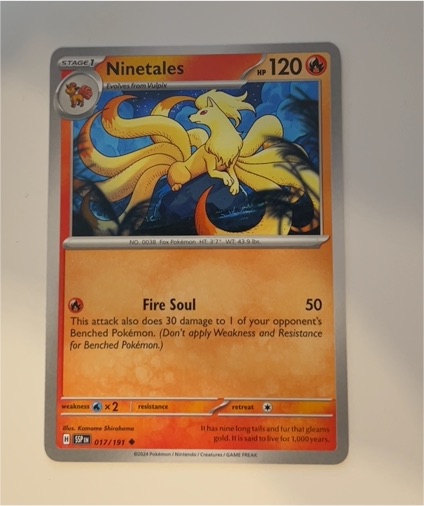 2024 Pokemon SV08 Surging Sparks #017 Ninetales — front