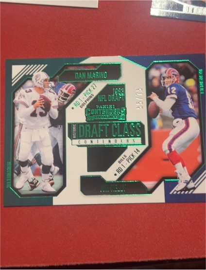 2024 Panini Contenders #7 Dan Marino/Jim Kelly Historic Draft Class — front
