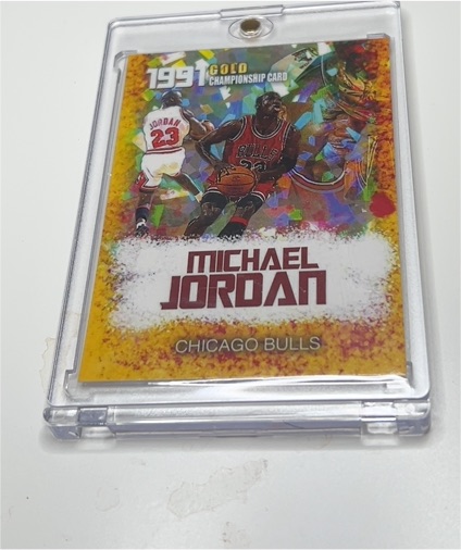 1991 Rookie Gems #23 Michael Jordan Gold Championship Card — front