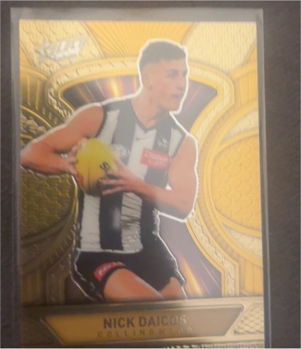2025 Footy Stars Nick Daicos Luminous Dragon Scales Pink LDP17 Collingwood — front
