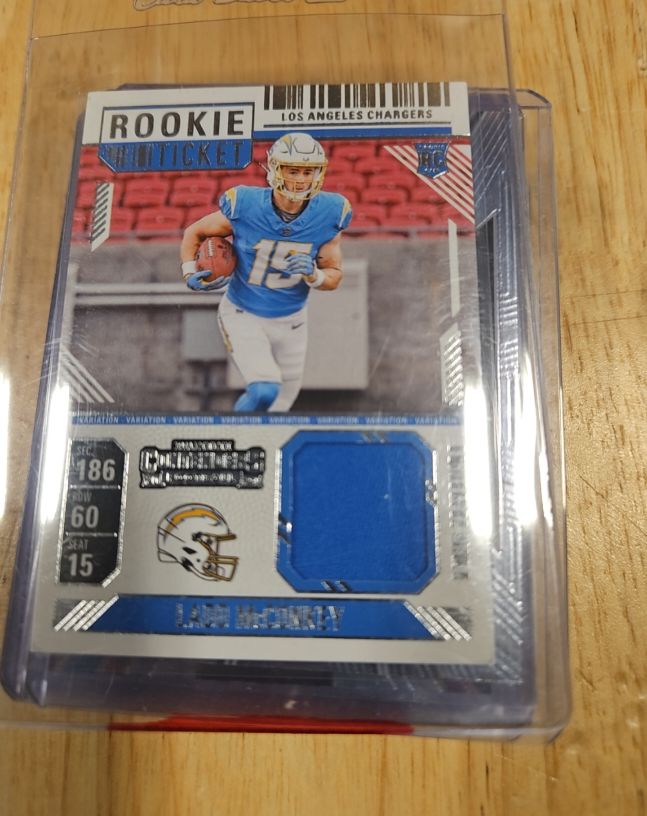2024 Panini Contenders Rookie Ticket #RTS-LMY Ladd McConkey — front