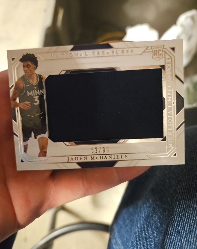 2020-21 Panini National Treasures #52 Jaden McDaniels — front