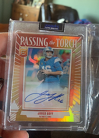 2025 Panini Donruss Elite Passing the Torch # Jared Goff — front