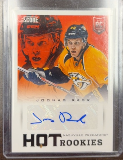 2013-14 Score Hot Rookie Signatures #743 Joonas Rask — front