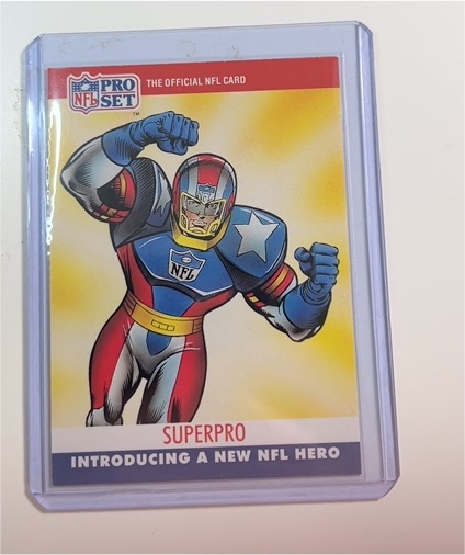 1990 Pro Set #NNO SuperPro Introducing a New NFL Hero — front