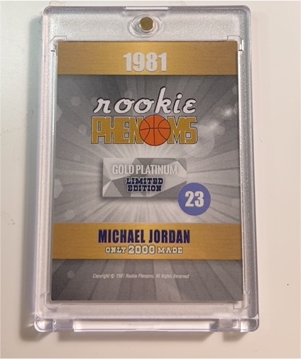 1981 Rookie Phenoms Gold Platinum #23 Michael Jordan — front
