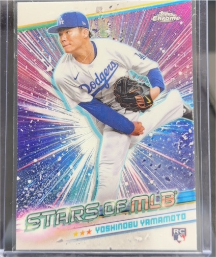 2024 Topps Series 2 Stars of MLB Chrome #SMLB-57 Yoshinobu Yamamoto — front