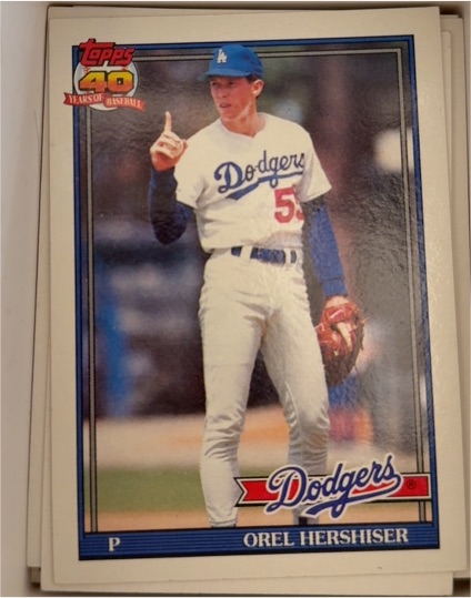 1991 Topps #690 Orel Hershiser — front