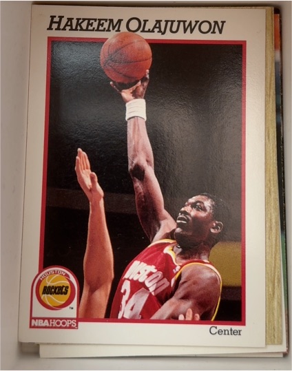 1991-92 NBA Hoops #78 Hakeem Olajuwon — front