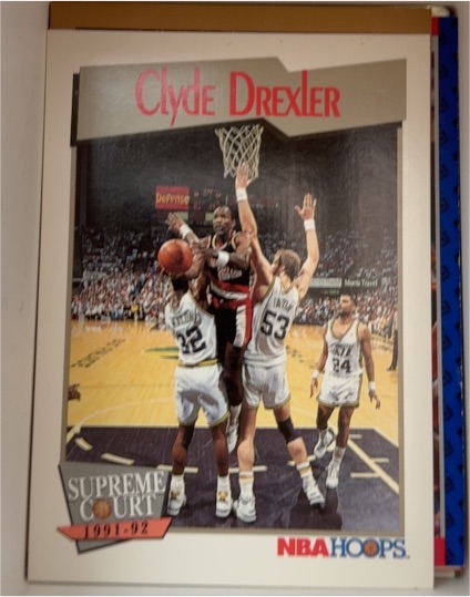 1991-92 NBA Hoops Supreme Court #491 Clyde Drexler — front