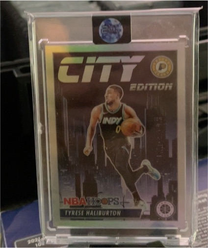 2023-24 Panini NBA Hoops Premium Stock City Edition #8 Tyrese Haliburton — front