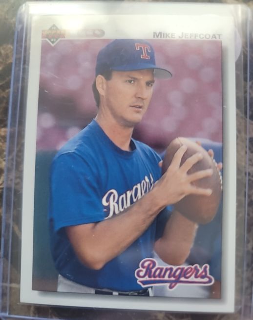 1992 Upper Deck #597 Mike Jeffcoat Texas Rangers — front
