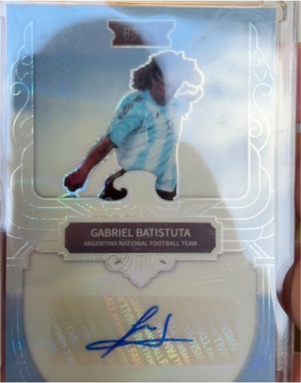 2022 Fansmall Argentina National Football Team Gabriel Batistuta Auto — front