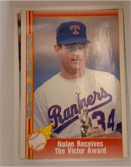 1991 Pacific #219 Nolan Ryan Texas Rangers Receives The Victor Award — front